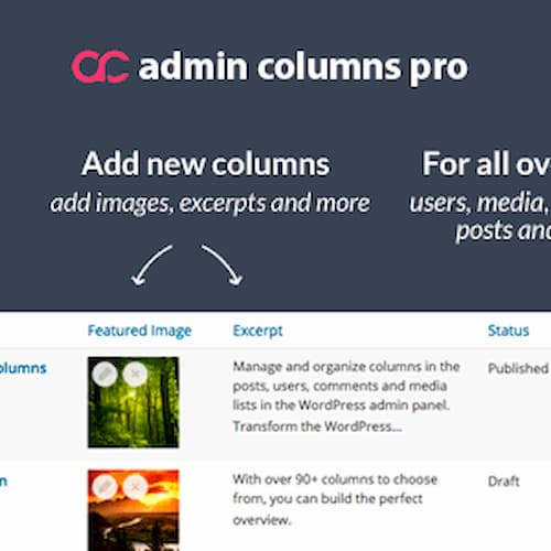 افزونه ویرایش صفحات در وردپرس Admin Columns Pro